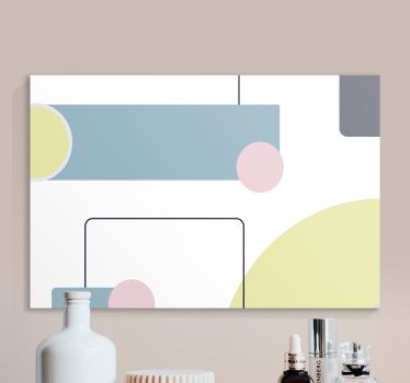 Tablou modern compoziție geometrică abstractă - TenStickers