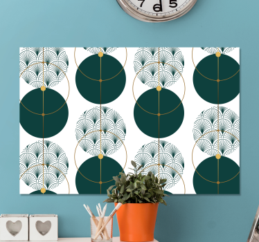 Tablou modern cu motiv geometric de evantai - TenStickers