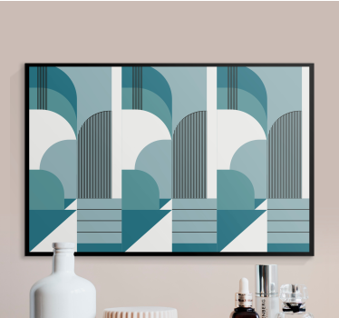 Tablou modern formațiuni arhitecturale geometrice - TenStickers