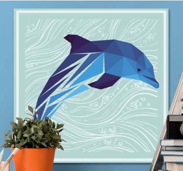 Tablou modern strop de delfin stilizat - TenStickers
