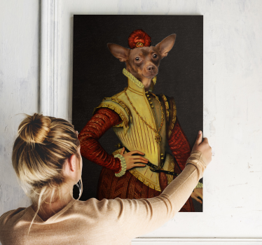 Tablou persoane Câine aristocrat - TenStickers