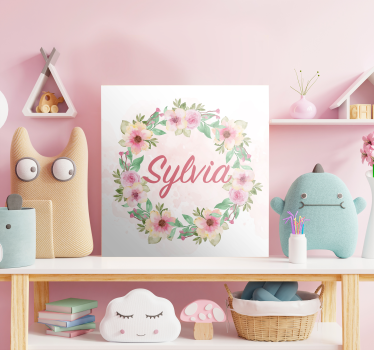 Tablou personalizat acuarelă flori de primăvară - TenStickers