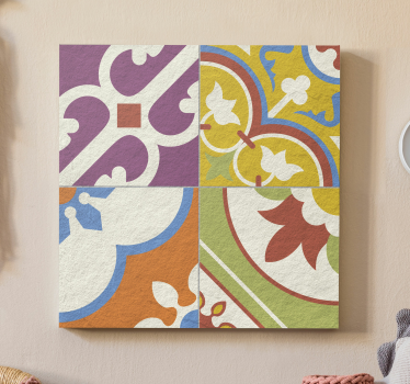 Tablou vintage model de țiglă ornamentale - TenStickers