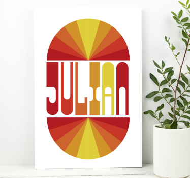 Tablou vintage nume personalizat răsărit de soare - TenStickers