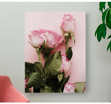 Trandafiri roz design elegant panza florala - TenStickers