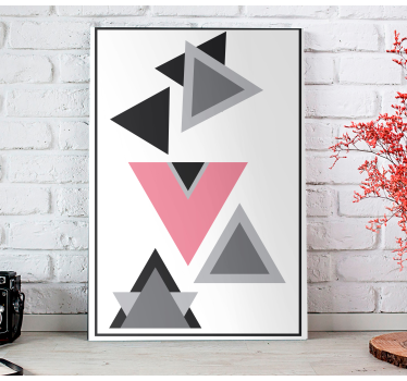 Triunghiuri artă abstractă pânză geometrică de perete - TenStickers