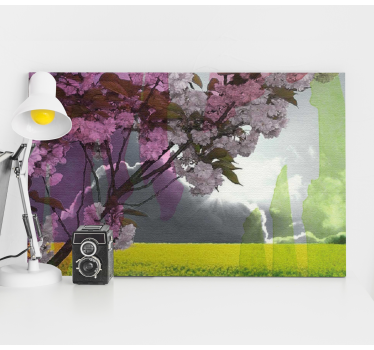 Vara vibe peisaj floral pânză - TenStickers