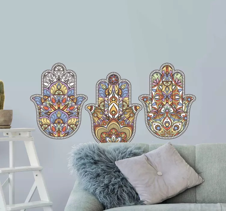 3 hamsa mâini decalcomanie politică - TenStickers