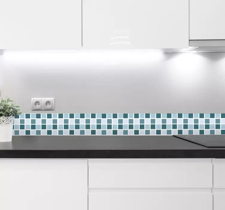 Tonuri cool baie transfer mozaic tigla - TenStickers