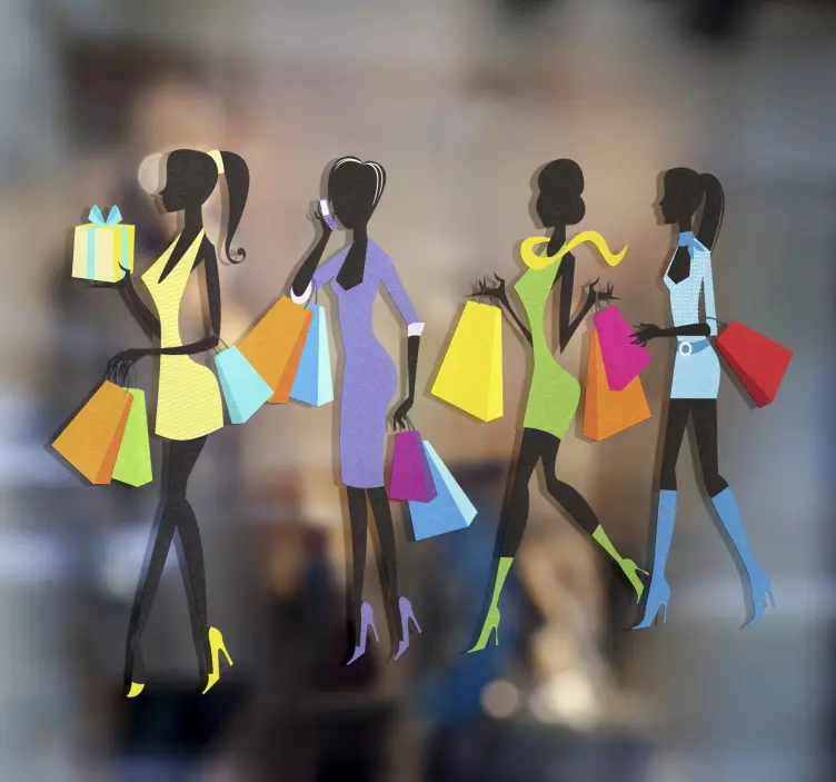 Fete autocolant de perete la cumpărături - TenStickers