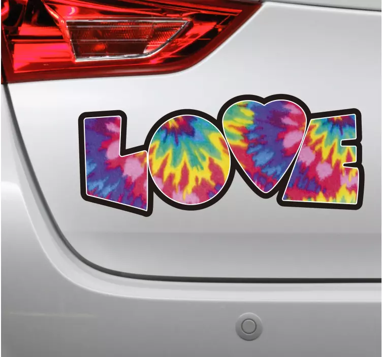 Love tie dye sticker de vinil - TenStickers
