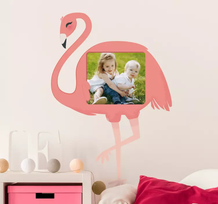 Autocolant pentru copii suport foto flamingo - TenStickers