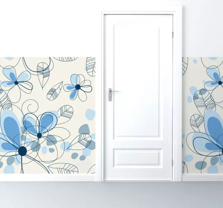 Autocolant cu foi florale de vinil - TenStickers