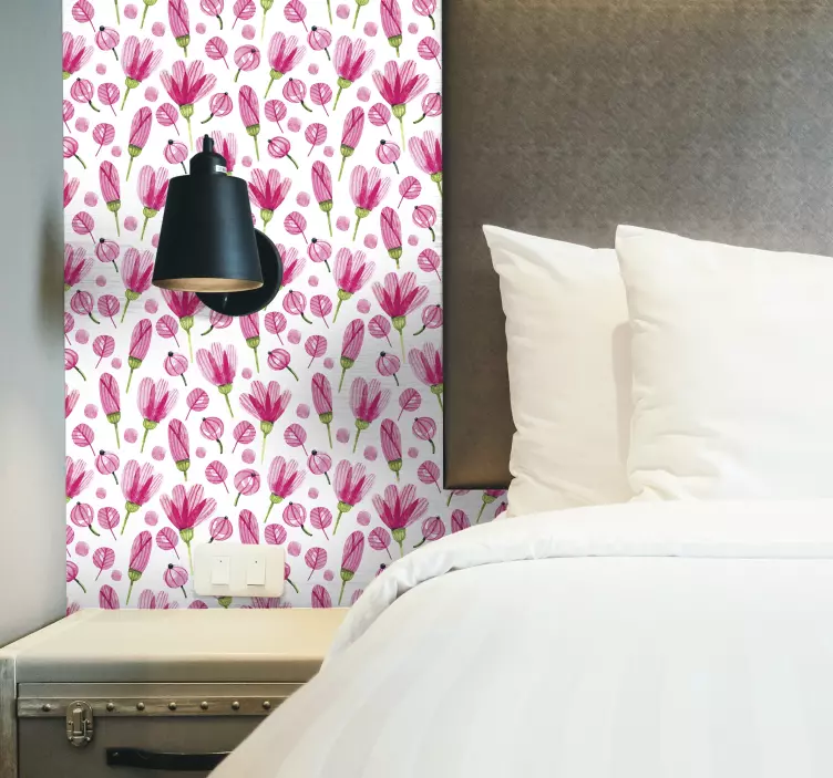 Ikea sticker flori roz - TenStickers