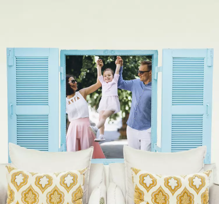 Autocolant de perete cu efecte vizuale pe plajă tropicală - TenStickers