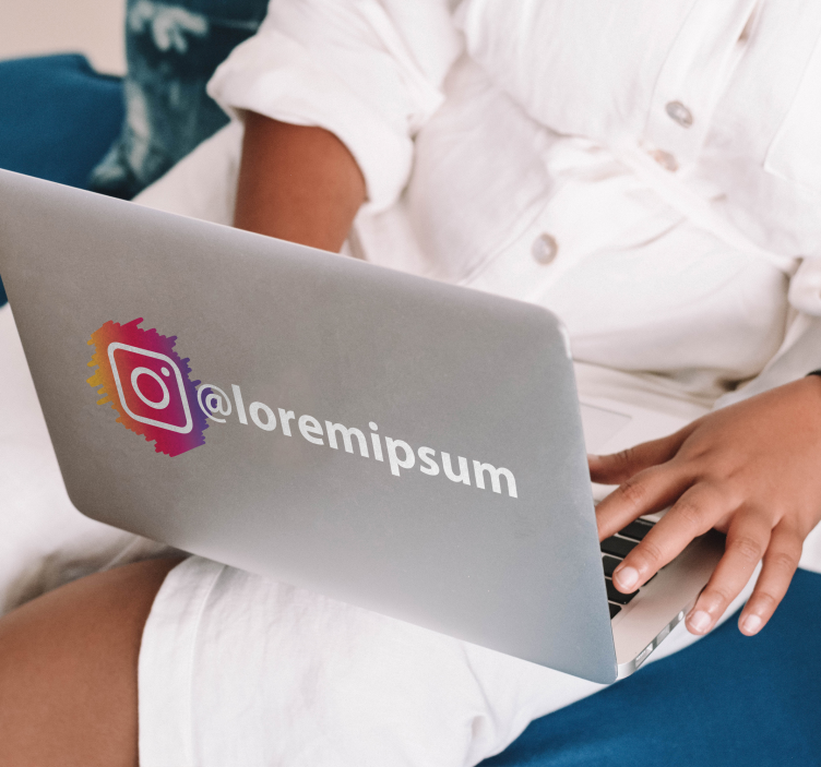 Semnul de vinil cu logo-ul social media instagram - TenStickers