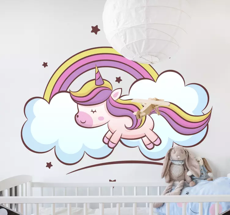 Autocolant spațiu unicorn basm - TenStickers