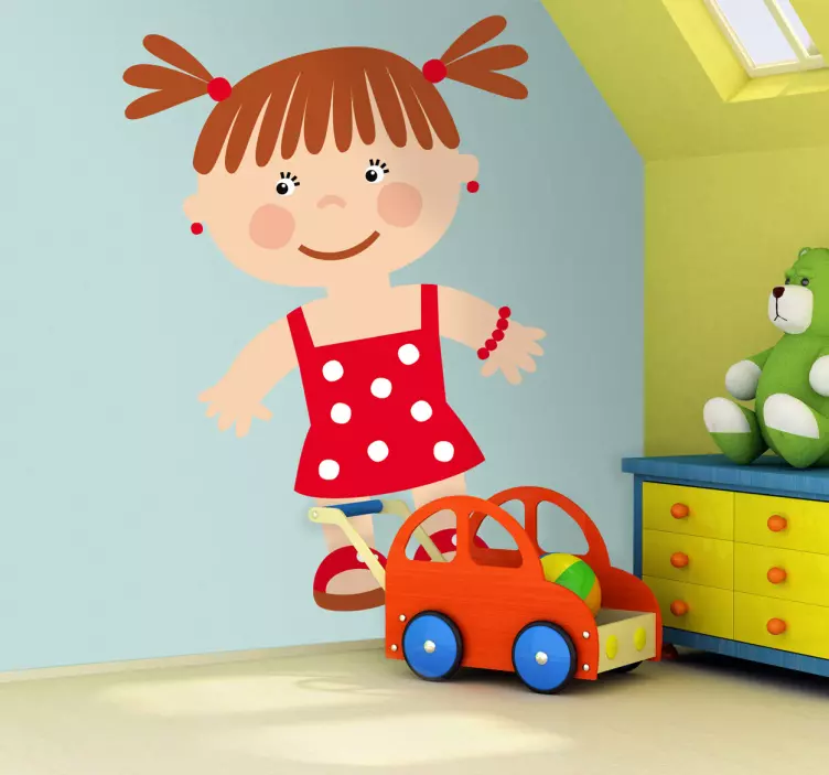 Autocolant pentru copii silueta femeie fermecătoare - TenStickers