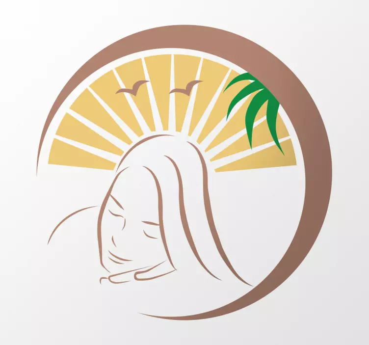 Autocolant de vinil de perete pentru masaj spa - TenStickers