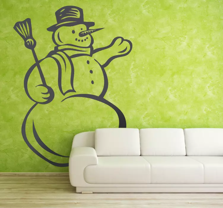 Autocolant de om de zăpadă - TenStickers