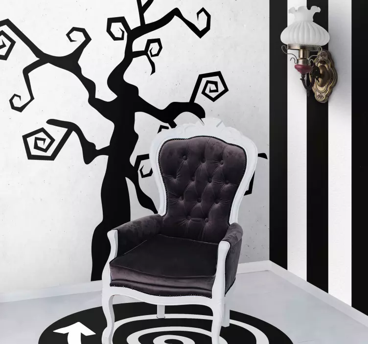 Autocolant de halloween cu arborele burtonian - TenStickers
