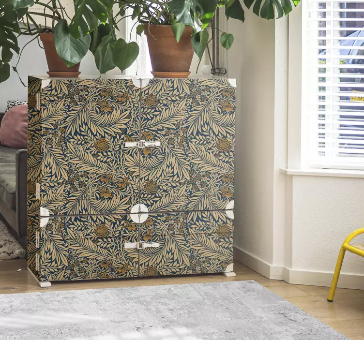 Decor floral vintage model perete living - TenStickers