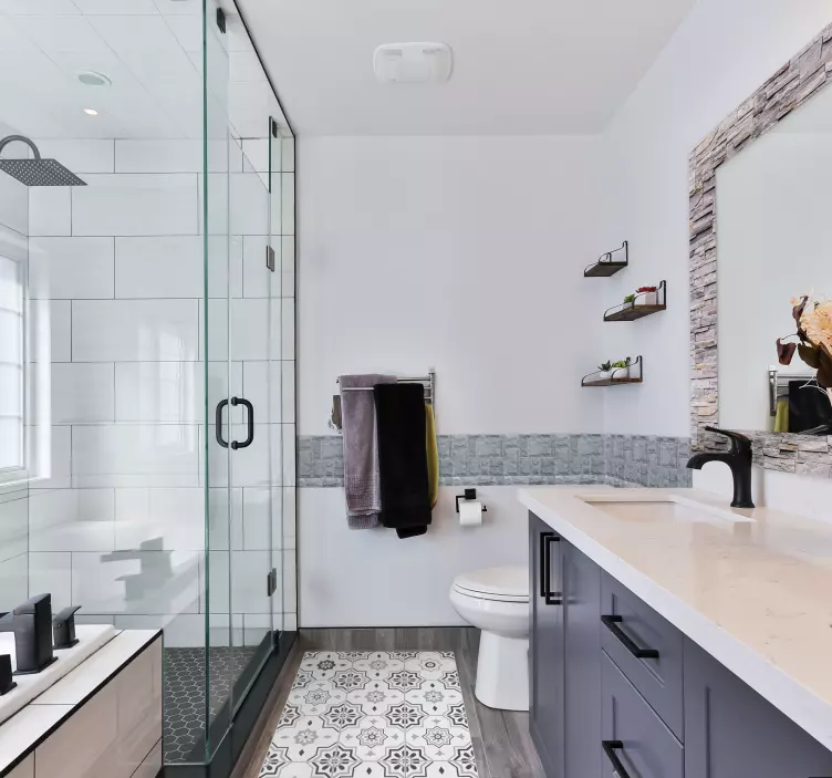 Autocolant de margine perete pătrate și dreptunghiuri - TenStickers