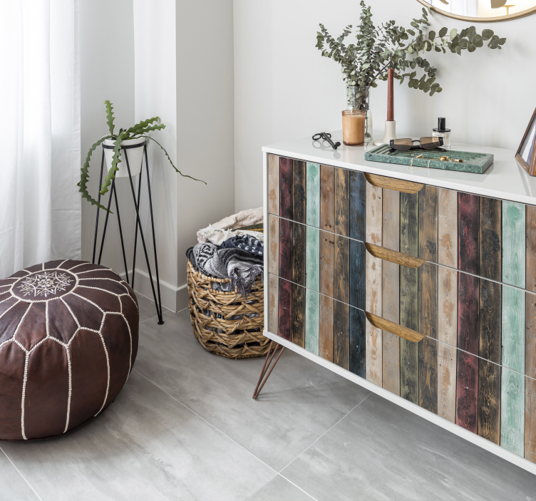 Decalcomanie de mobilier din tablă verticală pictată colorată - TenStickers