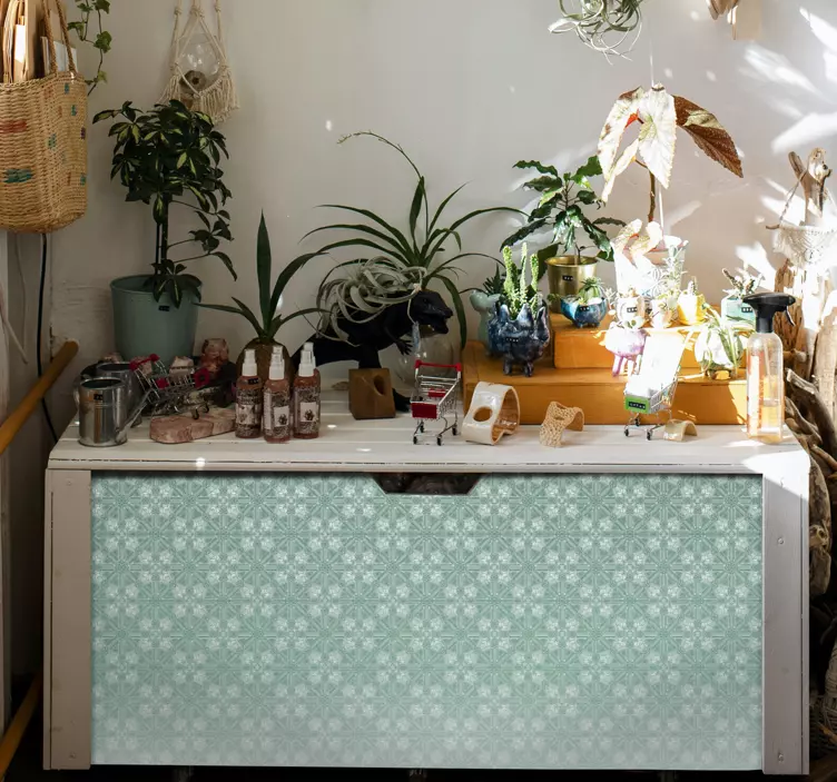 Etichete animale model floral decolorat - TenStickers