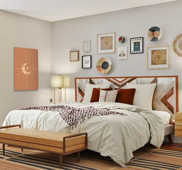 Capace de perete pentru tapet design cu model geometric - TenStickers