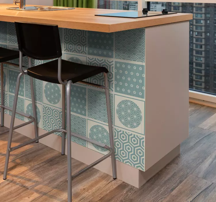 Autocolant pentru faianță verde japonez - TenStickers