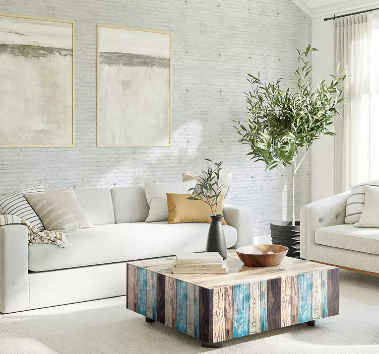 Pictat din lemn decor de perete cameră de perete - TenStickers