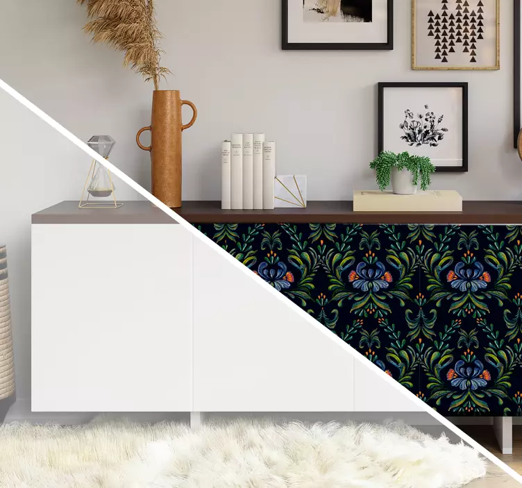 Autocolant colorat pentru mobilier ornament popular - TenStickers