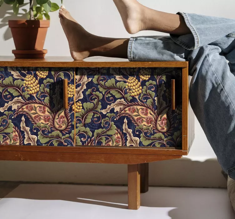Realist paisley ilustrație mobilier decal - TenStickers