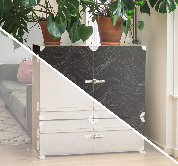 Valuri texturi autocolant mobilier - TenStickers