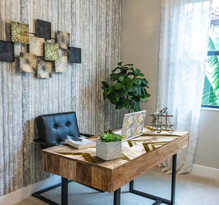 Autocolant pentru birou chevron geometric pentru masă - TenStickers