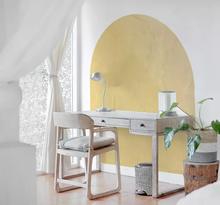 Autocolant pentru birou geometrie curbată abstractă - TenStickers