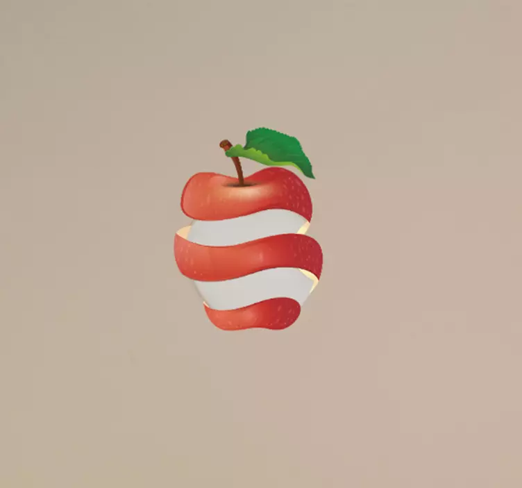Autocolant pentru laptop cu fructe macbook cu coajă de măr - TenStickers