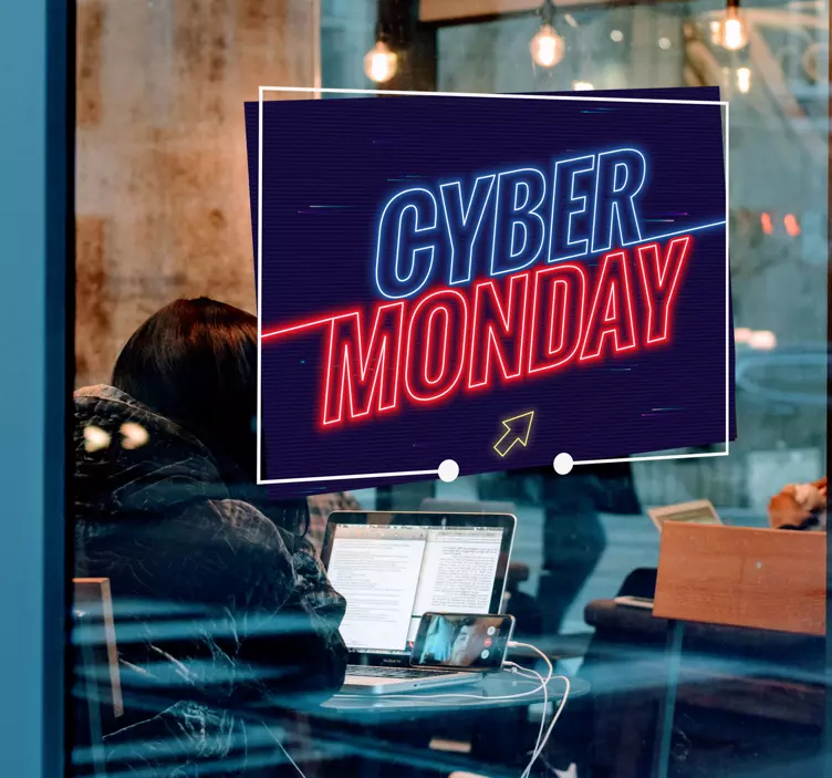 Autocolante cyber monday black friday - TenStickers