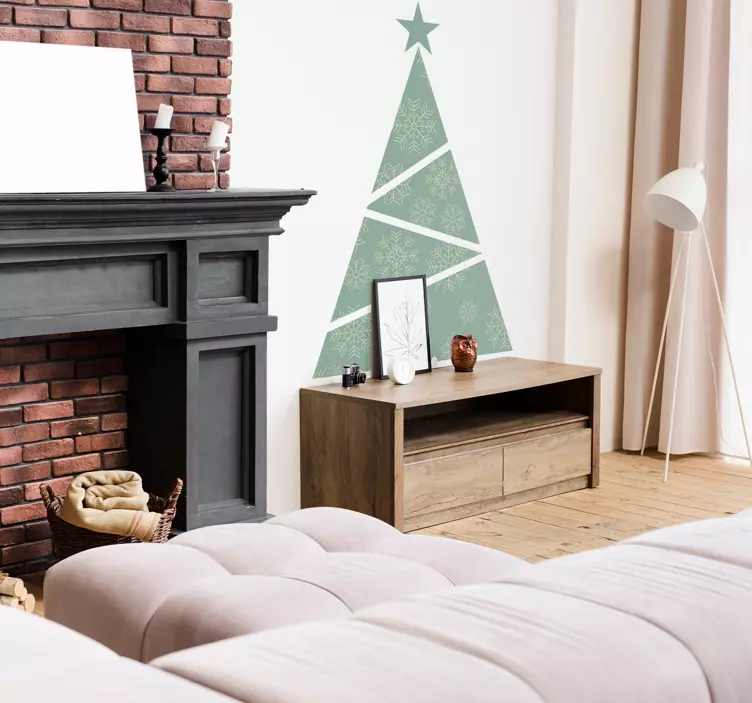 Autocolant geometric pentru brad de crăciun - TenStickers