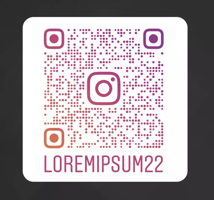 Decalcomanie personalizată cod qr instagram multicolor - TenStickers