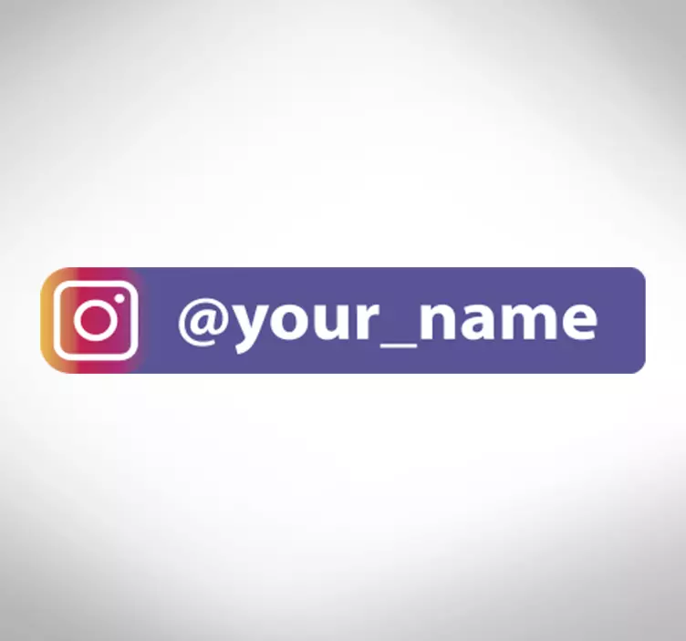 Semn personalizat de vinil cu logo instagram violet - TenStickers