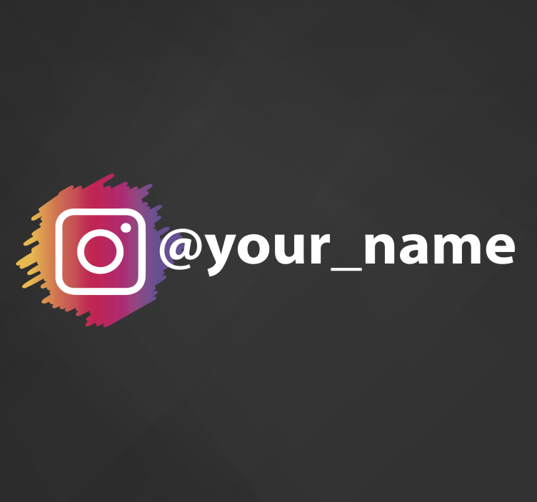 Semnul de vinil cu logo-ul social media instagram - TenStickers