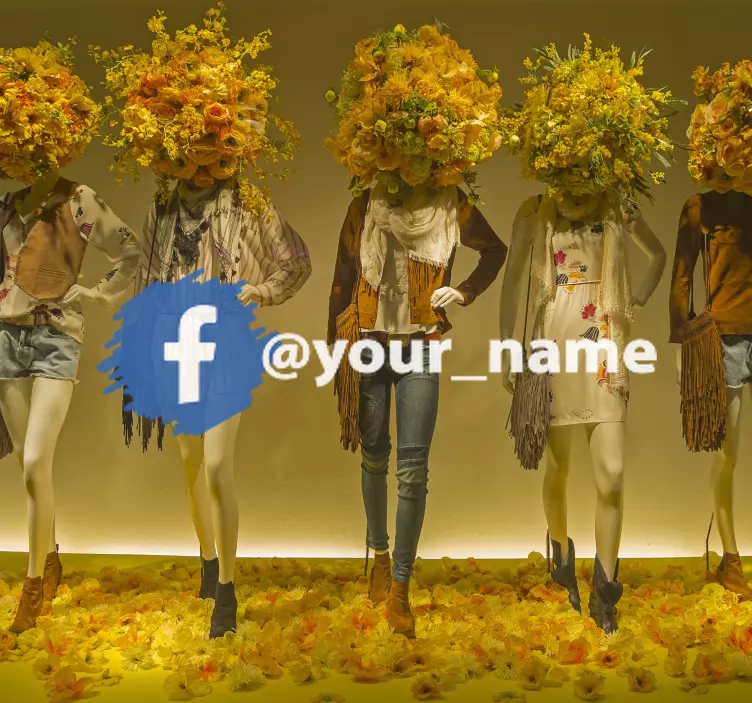 Semnul de vinil cu logo-ul social media facebook - TenStickers