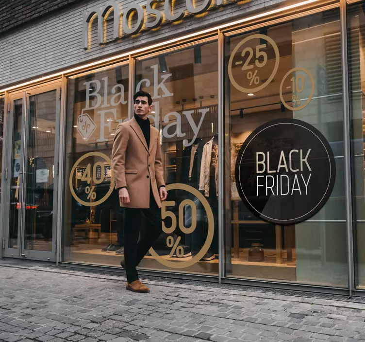 Negru autocolant fereastră de vineri - TenStickers