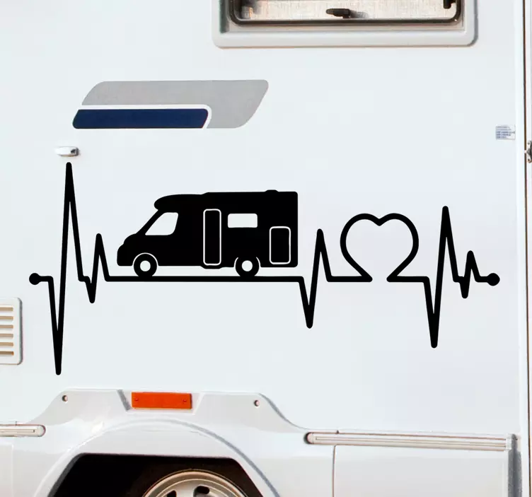 Autocolant pentru autovehicul cu cardiogramă - TenStickers