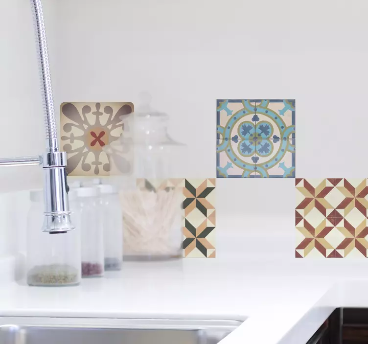 Tipare de perete modele hidraulice adezive - TenStickers