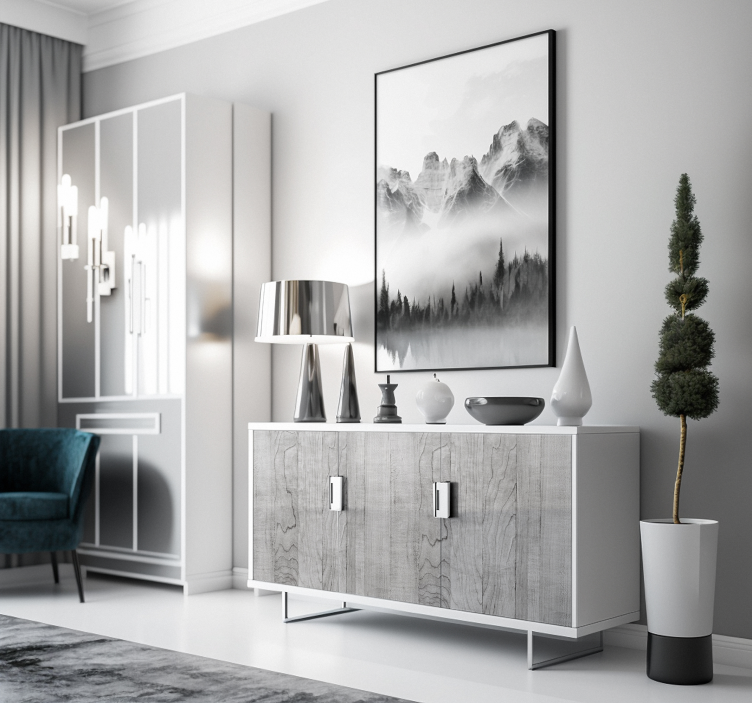 Autocolante mobila madera gri - TenStickers