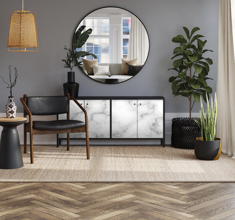 Autocolante mobila marmură albă - TenStickers