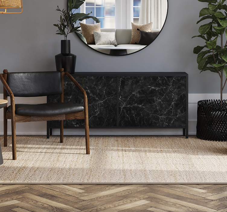 Autocolante mobila marmură neagră - TenStickers